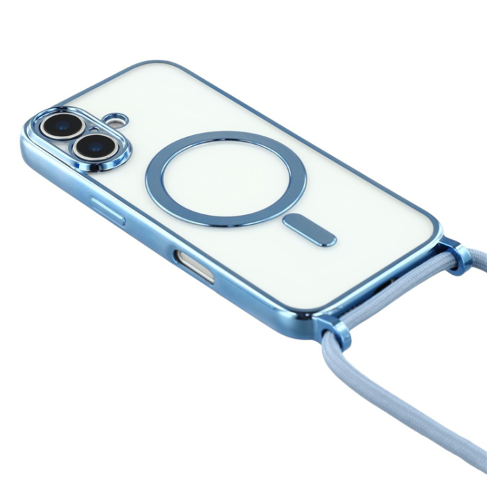 A-One Brand - iPhone 17 Mobilskal MagSafe Electroplating Edge TPU - Blå