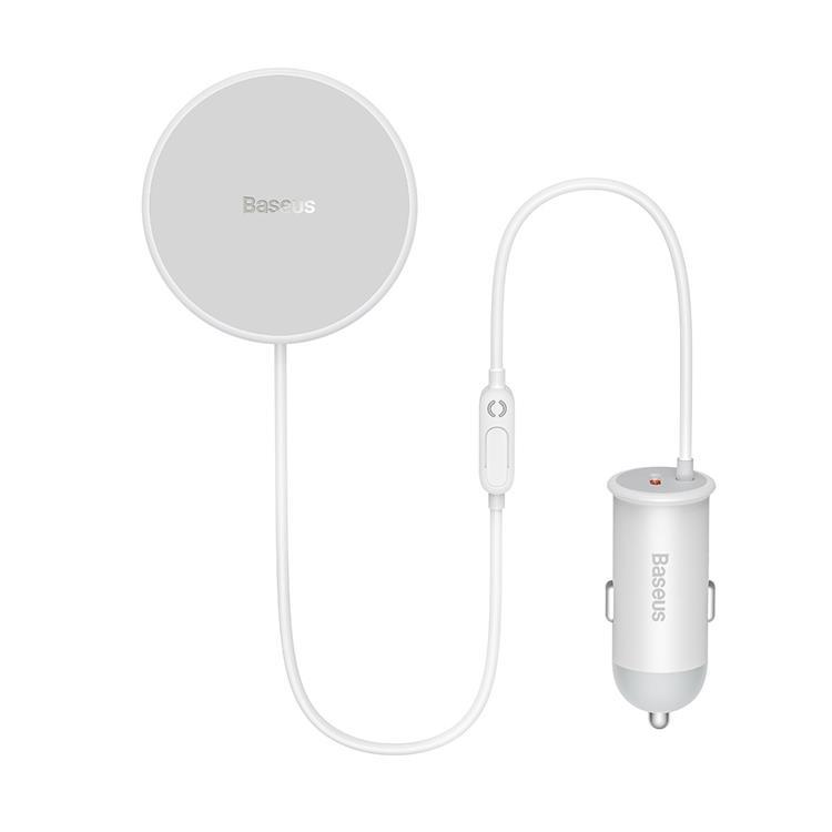 Baseus Magsafe Trådlös Billaddare 15W Luftventil Till Typ-C 25W - Vit | 505295 | AlltMobil