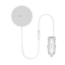 BASEUS - Baseus Magsafe Trådlös Billaddare 15W Luftventil Till Typ-C 25W - Vit