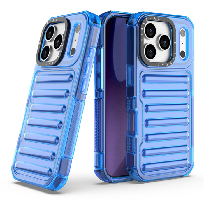 A-One Brand - iPhone 17 Pro Max Mobilskal Stripe Design Detachable - Blå