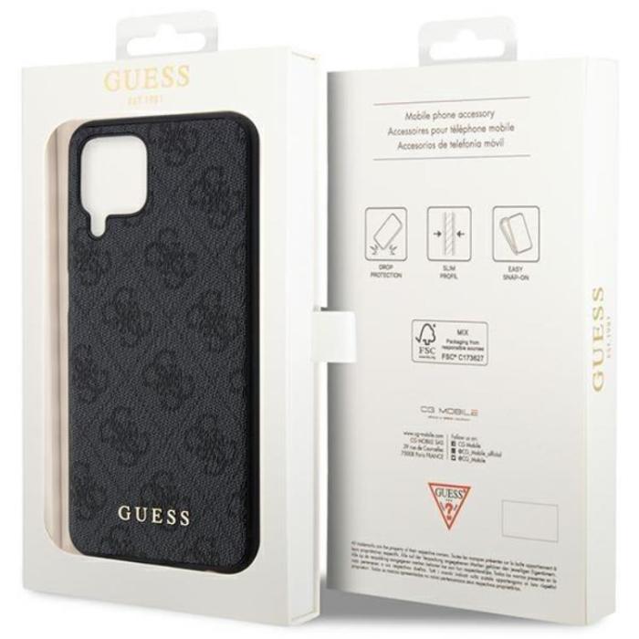 Guess - Guess Galaxy M33 5G Mobilskal Metall Guld Logo - Grå