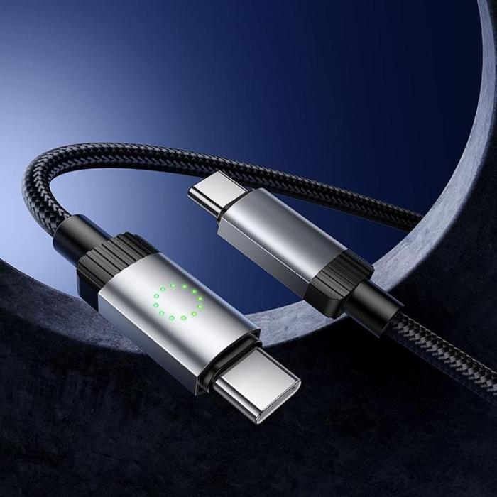 Hoco - HOCO USB-C till USB-C 60W Kabel 3A 1m X117 - Svart