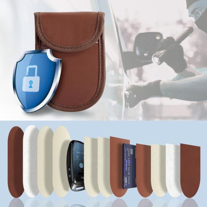 Tech-Protect - Tech-Protect Nyckellös RFID Signal Blocker Faraday Skal - Brun