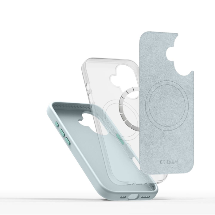 Tech-Protect - Tech-Protect iPhone 16 Mobilskal Magsafe Pure Silikon - Himmelsblå