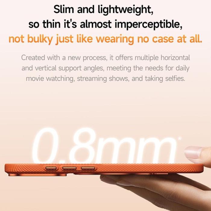 SULADA - SULADA Mobilskal till iPhone 17 Pro Max MagSafe Grid Texture - Orange