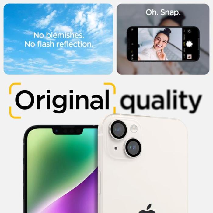 UTGATT1 - [2-Pack] Spigen iPhone 14/14 Plus Linsskydd i Härdat Glas Starlight