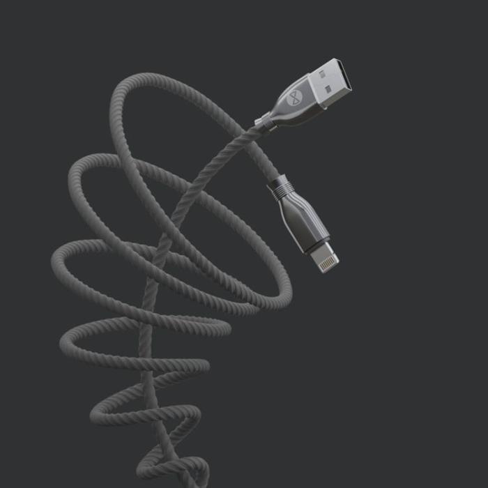 Forever - Forever Tornado USB-A till Lightning kabel 1m 3A - Svart