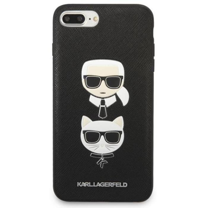 KARL LAGERFELD - Karl Lagerfeld iPhone 7/8 Plus Skal Saffiano Ikonik Karl & Choupette Head