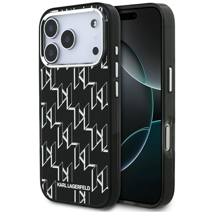 Karl Lagerfeld iPhone 17 Pro Mobilskal Magsafe KL Monogram - Svart | 2353 | AlltMobil