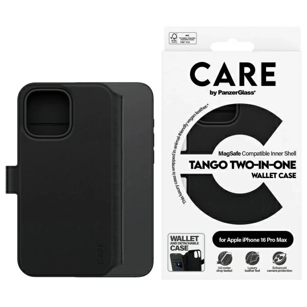 CARE By PanzerGlass iPhone 16 Pro Max Plånboksfodral MagSafe Tango 2in1 | 2353 | AlltMobil