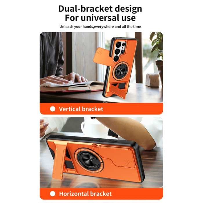 A-One Brand - Galaxy S26 Ultra Mobilskal MagSafe med Camera Lens Slider Ringhållare