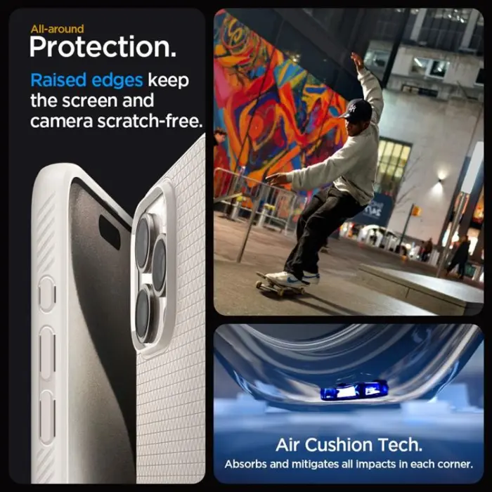 UTGATT - Spigen iPhone 15 Pro Max Mobilskal Liquid Air - Natural Titanium