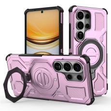 A-One Brand - Galaxy S26 Ultra Mobilskal Rotating Metal Kickstand - Rosa