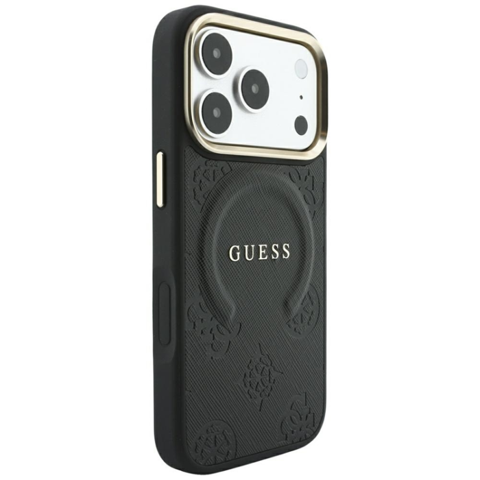 Guess - Guess Mobilskal För iPhone 18 Pro Max Magsafe Saffiano Peony - Svart