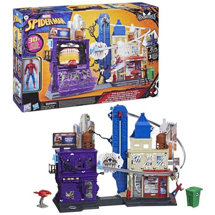 MARVEL - MARVEL Spider-Man 4 Inch Venomversus Web City Playset
