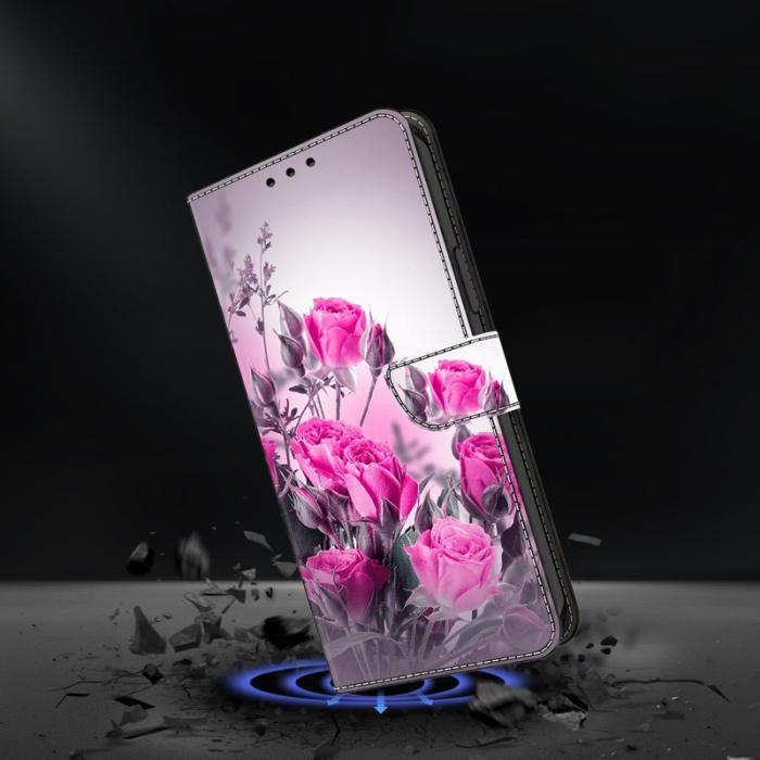 OEM - Plånboksfodral för Samsung Galaxy S26 Konstläder Stativ - Lila Blommor