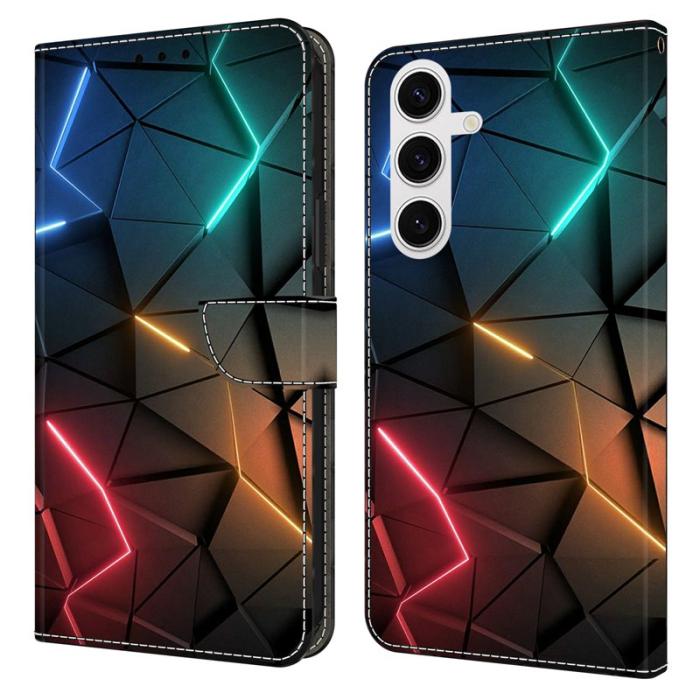 OEM - Plånboksfodral för Samsung Galaxy S26 Konstläder Stativmönster - Ljus sprickor
