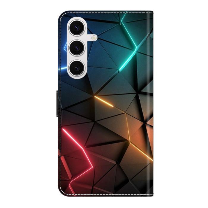 OEM - Plånboksfodral för Samsung Galaxy S26 Konstläder Stativmönster - Ljus sprickor