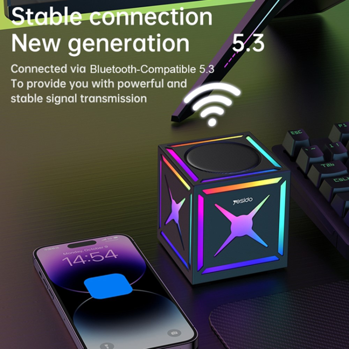 Yesido - YESIDO 5W TWS Högtalare Bluetooth med RGB-Belysning YSW34