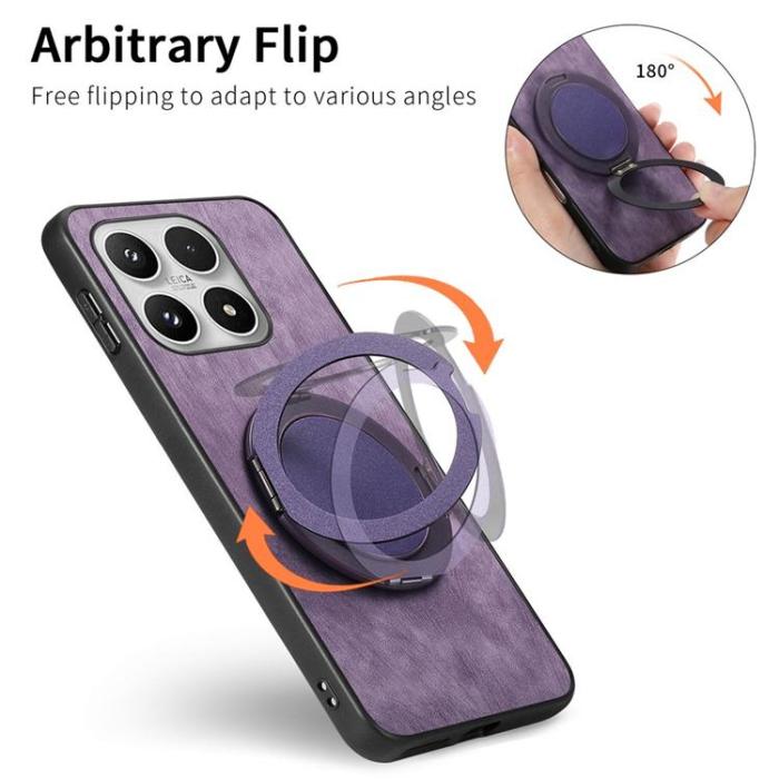 A-One Brand - Mobilskal för Xiaomi 17 Retro Läder Rotating Kickstand