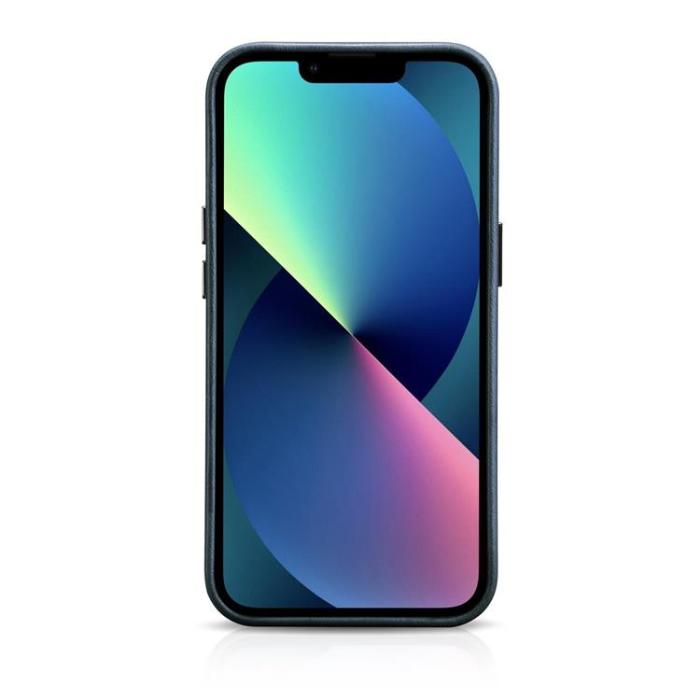 ICARER - iCarer iPhone 14 Plus Skal Magsafe Äkta Läder Oil Wax - Mörkblå