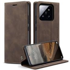 Caseme - CASEME 013 Series Mobilskal till Xiaomi 14 Automatisk St&auml;ngning Brun