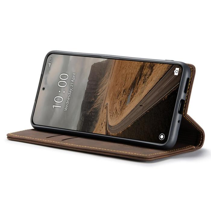 Caseme - CASEME 013 Series Mobilskal till Xiaomi 14 Automatisk Stängning Brun