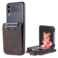 AZNS - AZNS Samsung Galaxy Z Flip4 5G Fodral KonstL&auml;der - Brun
