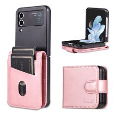 AZNS - AZNS Samsung Galaxy Z Flip4 5G Pl&aring;nboksfodral Konstl&auml;der - Ros&eacute;guld