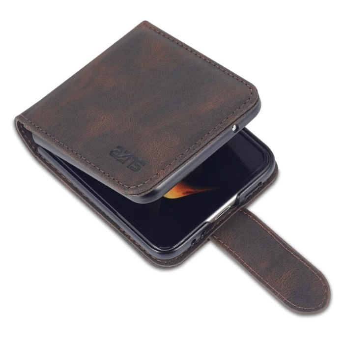 AZNS - AZNS Samsung Galaxy Z Flip4 5G Fodral KonstLäder - Brun
