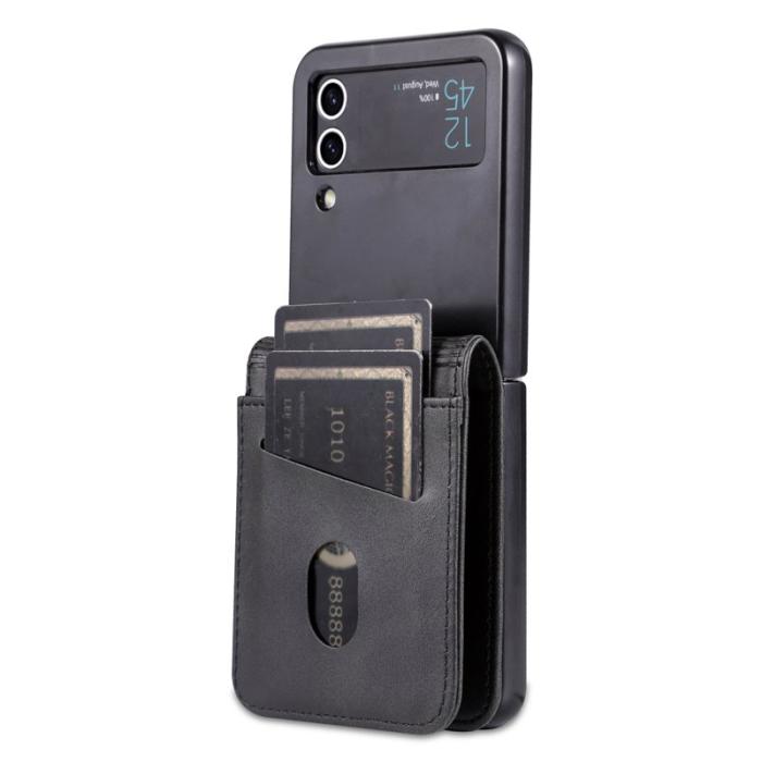 AZNS - AZNS Samsung Galaxy Z Flip4 5G Plånboksfodral Konstläder - Svart