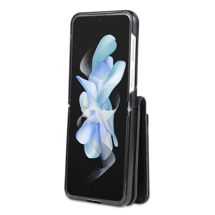 AZNS - AZNS Samsung Galaxy Z Flip4 5G Plånboksfodral Konstläder - Svart