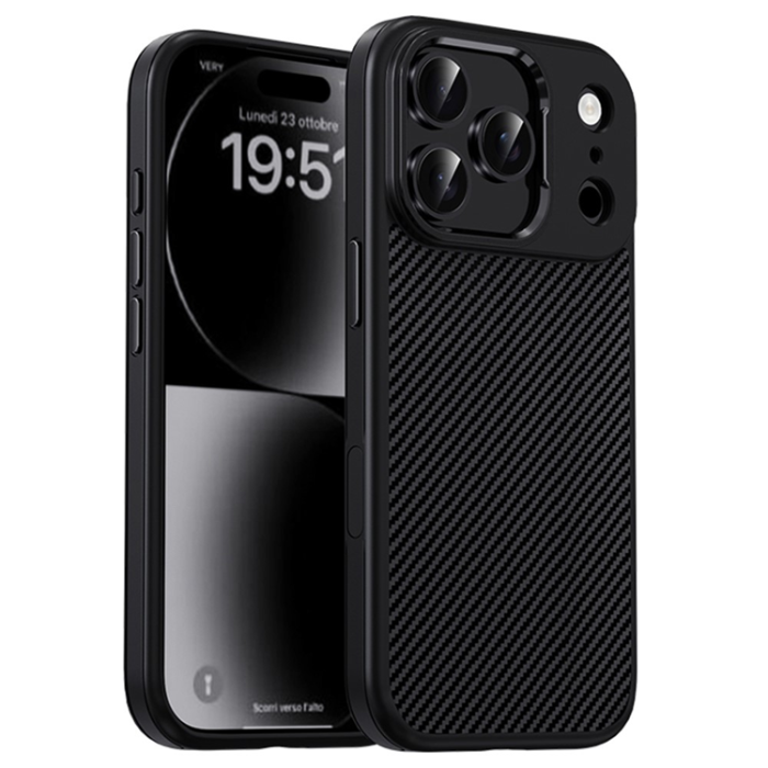 iPaky - IPAKY iPhone 17 Pro Mobilskal Carbon Fiber - Svart