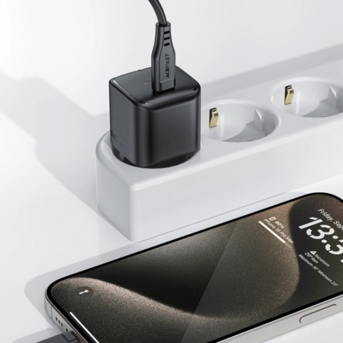 Acefast - Acefast Väggladdare USB-C 30W GaN A77 Mini - Svart