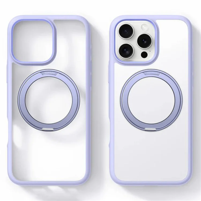 Torras - Torras iPhone 16 Pro Mobilskal Magsafe Ostand R Fusion - Lila