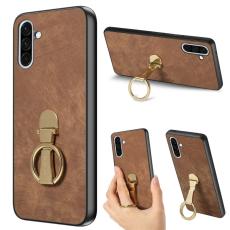 CASENEO - CASENEO D22 Fodral f&ouml;r Samsung Galaxy A36 5G - KonstL&auml;der - Brun