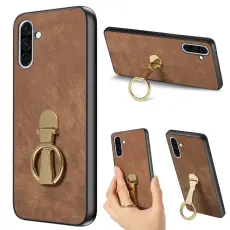 CASENEO - CASENEO D22 Fodral f&ouml;r Samsung Galaxy A36 5G - KonstL&auml;der - Brun