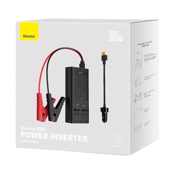 BASEUS - Baseus Bil Inverter IGBT 300V - Svart