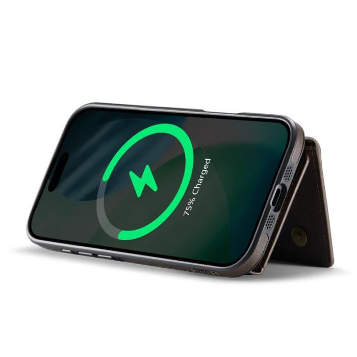 DG.MING - DG.MING M6 Series iPhone Air Plånboksfodral Magnetiskt Brun