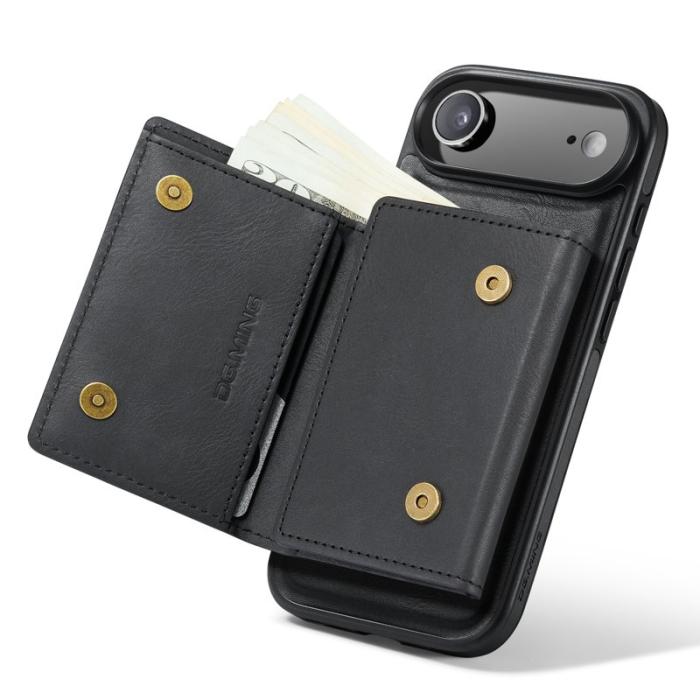 DG.MING - DG.MING M6 Series iPhone Air Plånboksfodral Magnetiskt Svart
