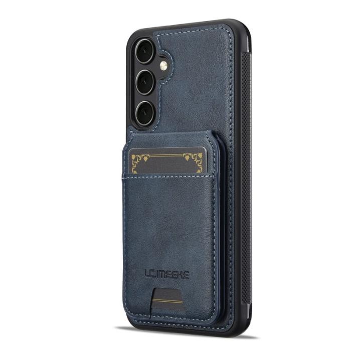 LC.imeeke - LC.IMEEKE L3 för Samsung Galaxy S25 Fodral KonstLäder - Blå