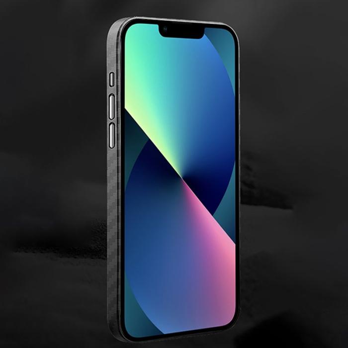 X-Level - X-LEVEL Mobilskal till iPhone 14 Ultra Slim Hårdplast Kolfiber Svart