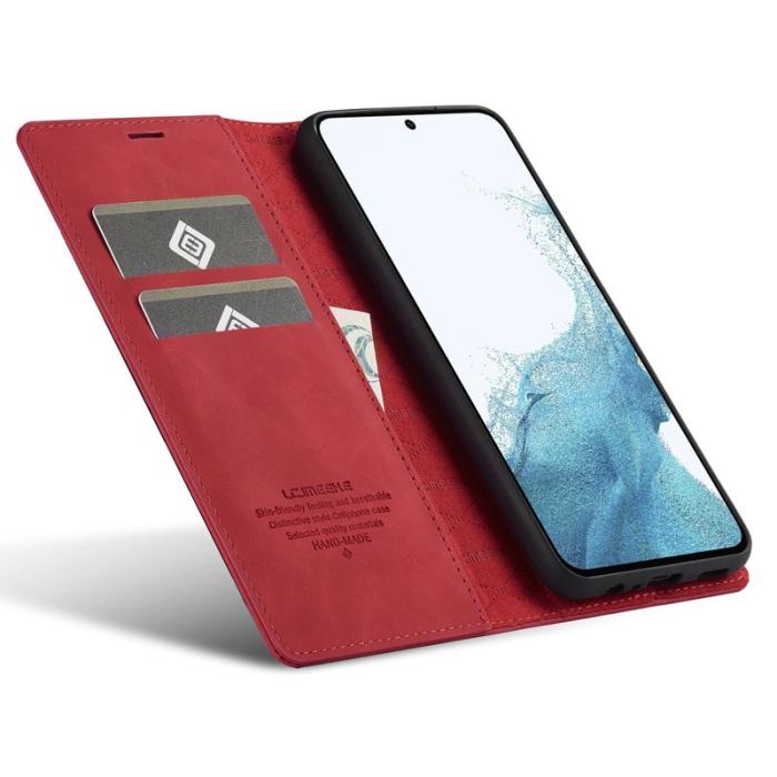 LC.imeeke - LC.IMEEKE Samsung Galaxy A54 5G Plånboksfodral Konstläder - Röd