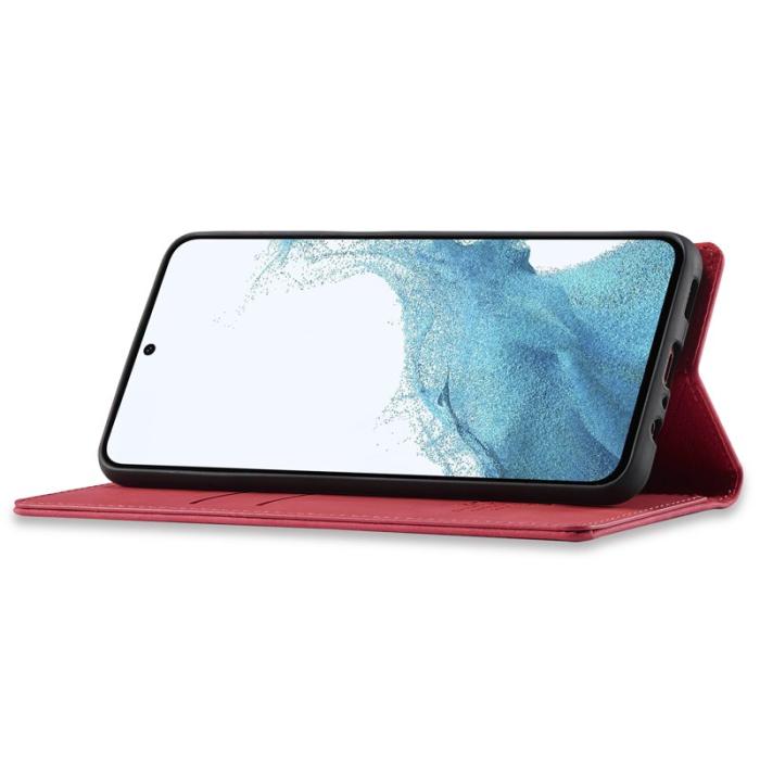 LC.imeeke - LC.IMEEKE Samsung Galaxy A54 5G Plånboksfodral Konstläder - Röd
