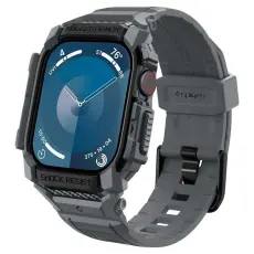 Spigen - Spigen Apple Watch 10 (46mm) Armband Rugged Armor Pro - M&ouml;rkgr&aring;