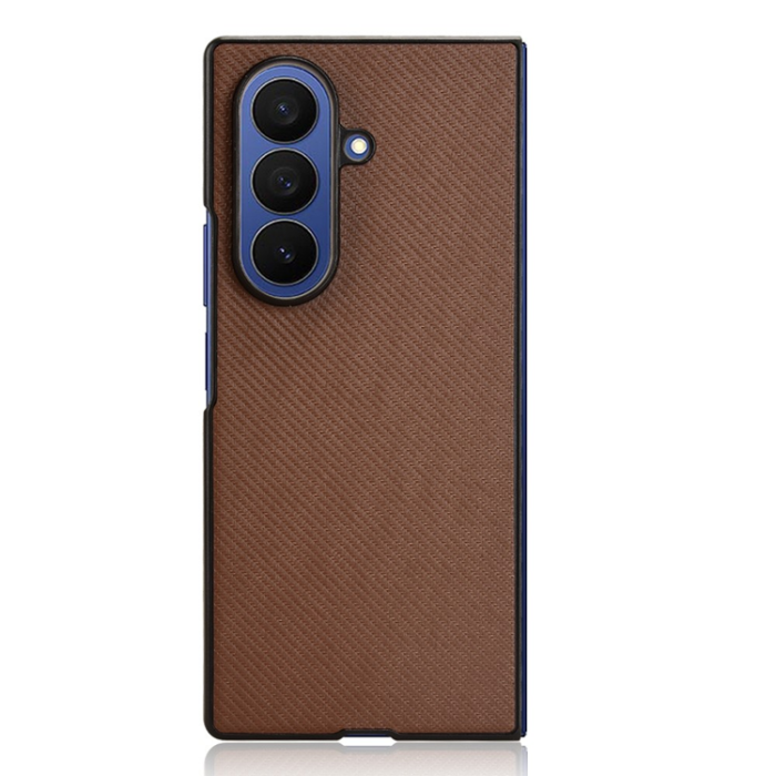 A-One Brand - Galaxy Z Fold7 Mobilskal Shockproof Carbon Fiber - Brun