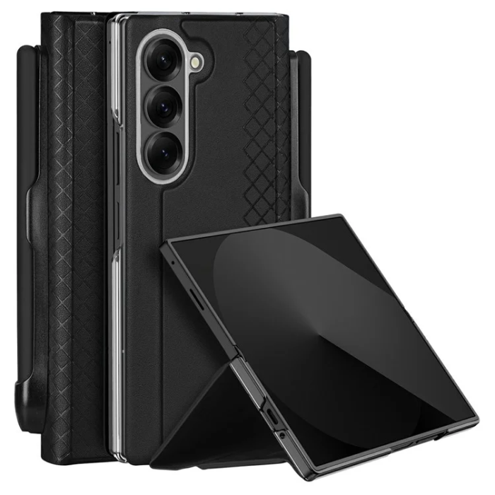 Dux Ducis - Dux Ducis Galaxy Z Fold 7 5G Plånboksfodral Bril Läder - Svart