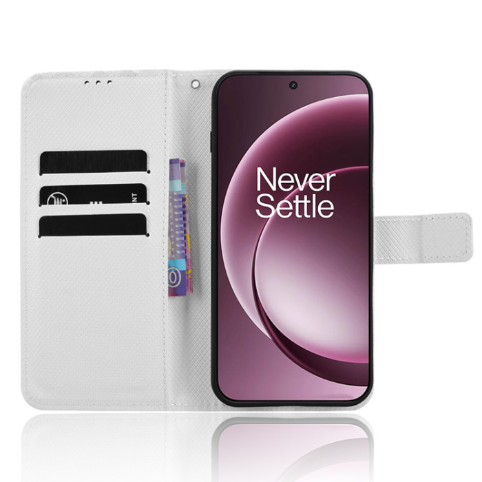 A-One Brand - OnePlus 15 Plånboksfodral Strap Diamond Texture Konstläder