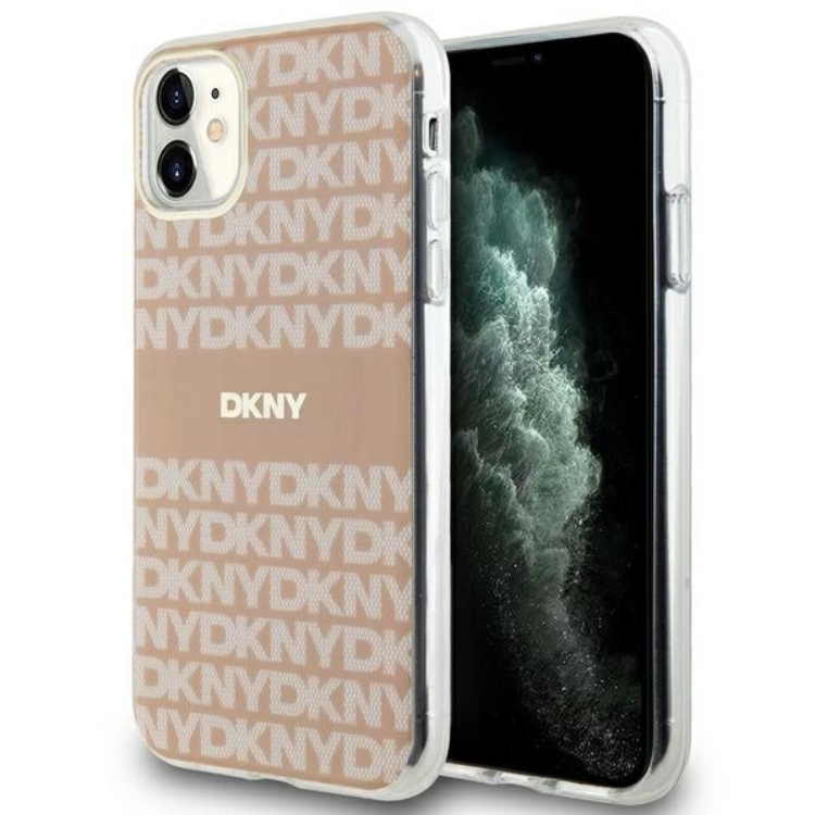 DKNY Mobilskal till iPhone 11/XR Magsafe IML Mono & Stripe - Rosa | 2353 | AlltMobil