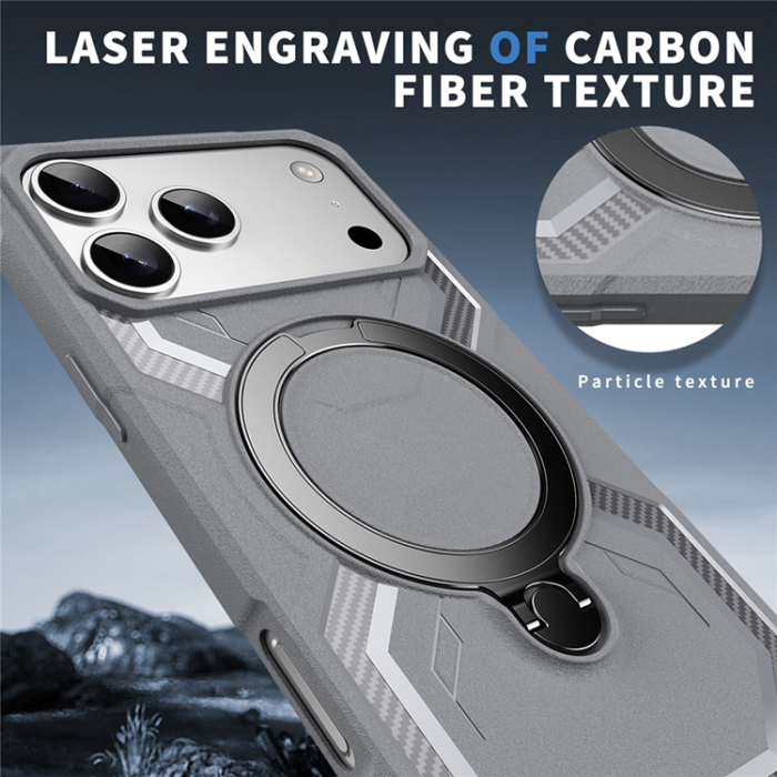 A-One Brand - iPhone 17 Pro Mobilskal MagSafe Kickstand TPU + PC - Grå